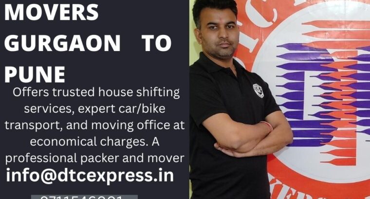 Book Packers and Movers in Gurgaon to Pune